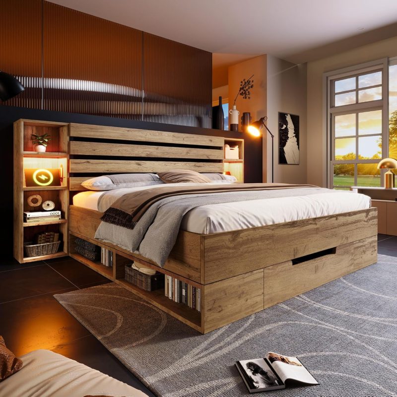 YESGIGA A01 Bračni krevet drveni krevet 160x 200 cm