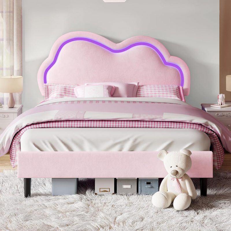 Dječji krevet LUX LED 90 x 200 pink