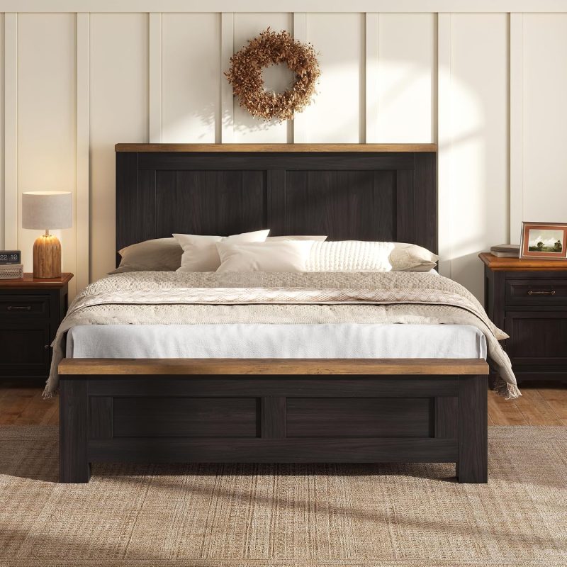 LUXOAK Black krevet dimenzija 140 x 200 cm s letvicama